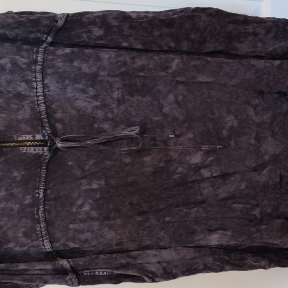 Charcoal Torrid Mini Challis Shirt Dress - Picture 4 of 10